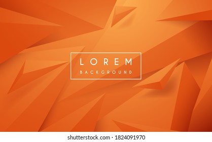 Abstract geometric shapes orange background