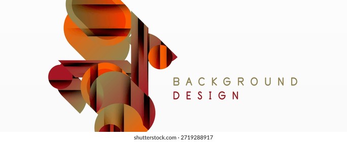 Abstract geometric shapes, orange hues, modern design. Minimalist composition with gradient elements, clean aesthetic. Background suitable for various projects.
