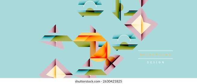 Las Formas geométricas Abstractas se superponen, creando una textura visual dinámica. Los colores suaves se mezclan, formando un diseño de fondo moderno.