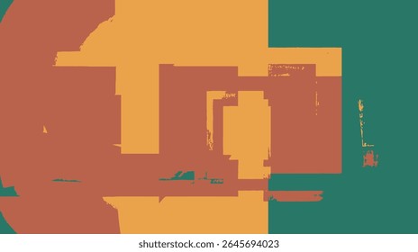 Abstract geometric shapes overlap creating color layers background design