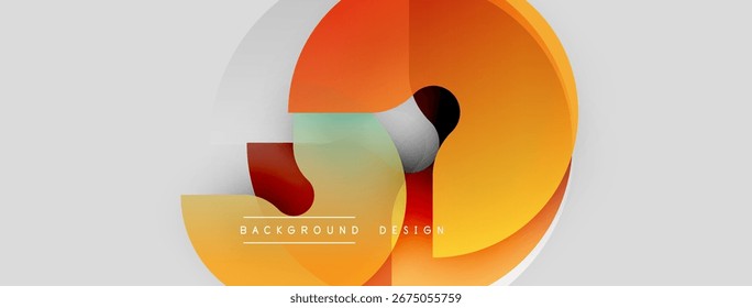 Las Formas geométricas Abstractas se superponen, creando un diseño dinámico de color naranja y gris. Estilo minimalista, elemento de fondo moderno.