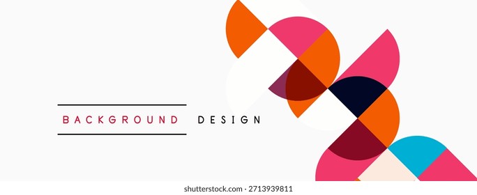 Las Formas geométricas Abstractas se superponen, creando un diseño moderno. Los colores suaves se mezclan con el fondo blanco. Estética minimalista.