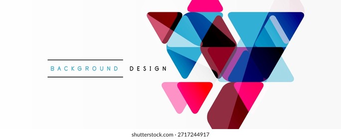 Formas geométricas abstratas se sobrepõem, criando um design colorido vibrante. O plano de fundo branco proporciona um contraste claro. Elemento visual moderno.