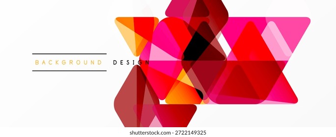 Las Formas geométricas Abstractas se superponen, creando un diseño vibrante de color rosa, naranja y rojo. El fondo blanco proporciona un contraste limpio. Elemento visual moderno.
