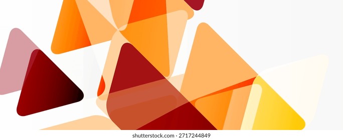 Las Formas geométricas Abstractas se superponen. Los colores cálidos dominan la composición, creando una textura visual dinámica. Diseño minimalista, estética moderna.