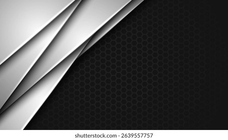 Abstract geometric shapes overlapping on background. Luxurious and elegant design. Vector illustration