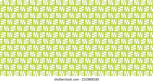 Abstract Geometric Shapes Pattern, Checkered Retro Style Texture on Light Green Background, Design Element in Editable Vector Format