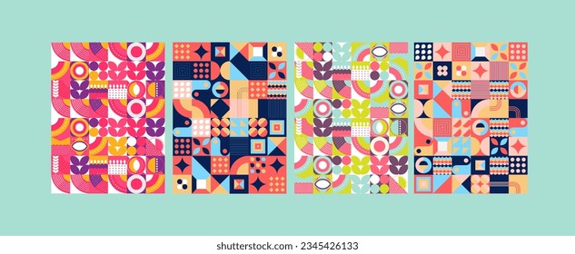 abstract geometric shapes pattern. minimal art design background. modern posters covers trendy