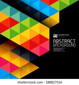 Abstract geometric shapes and patterns backgrond - vector illustration.