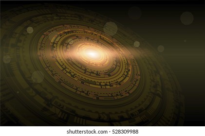 abstract geometric shapes in perspective on a dark background
