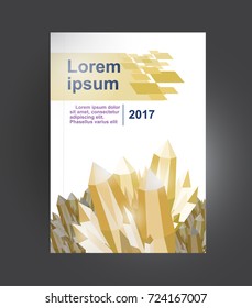 Abstract geometric shapes polygon design background for business annual or science report book cover brochure flyer poster in A4