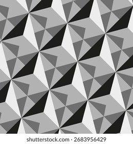 Formas geométricas Abstractas. Patrón de triángulo poligonal. Fondo monocromo de Vector. Textura limpia moderna. EPS 10.