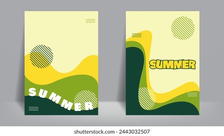 abstracto formas geométricas poster de fondo. diseño de la cubierta de verano. ilustración vectorial