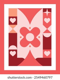 Abstract Geometric Shapes Poster Love