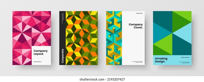 Resumen de formas geométricas afiches de plantilla. Composición del vector de diseño de la lista de mano A4 premium.
