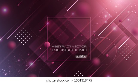 Abstract geometric shapes purple background. Eps10 vector
