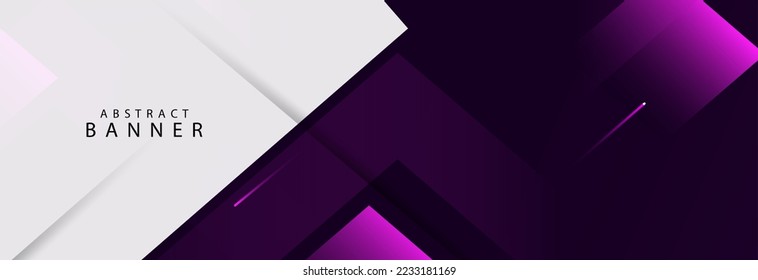 Abstract geometric shapes purple booklet cover smooth design background vector