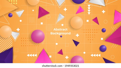 Abstract geometric shapes realistic background vector