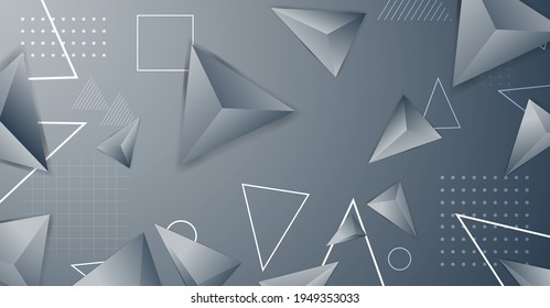 Abstract geometric shapes realistic background vector