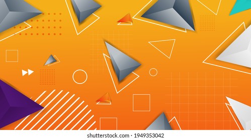 Abstract geometric shapes realistic background vector
