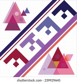 Abstract geometric shapes (red/purple)