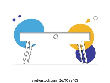 Abstract geometric shapes representing connection and balance in design