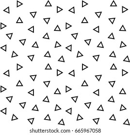 Abstract Geometric Shapes Seamless  with Black and White Simple Triangles for Website, Wallpaper, Creative Graphic