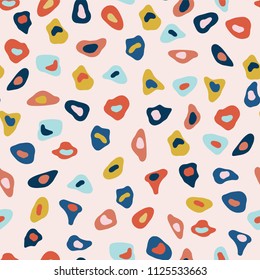 Abstract Geometric Shapes, Seamless Pattern Background, Hand Drawn Illustration for Birthday Invitations, Scrapbooking, Kids Celebrations & Pretty Web Stationery, Vector Surface Design