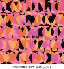 Abstract geometric shapes seamless pattern. Vector illustration. Ideal for print, cover, textile, wallpaper, fabrics and clothing. 