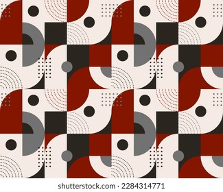 Abstract Geometric Shapes Seamless Pattern