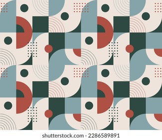 Abstract Geometric Shapes Seamless Pattern