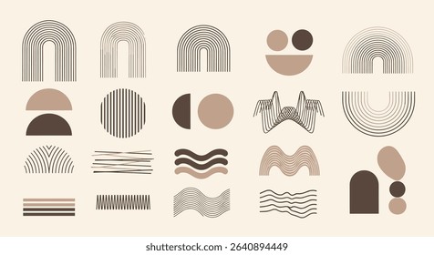 Abstract Geometric Shapes Set Contemporary Decorative Elements Collection for Modern Design Ideas