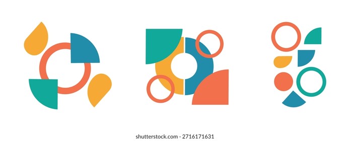 Conjunto de Formas geométricas Abstractas. Elementos de diseño minimalistas.