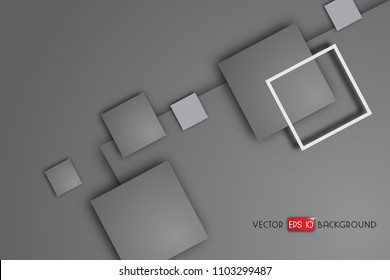 Abstract geometric shapes with shadow effect. Background