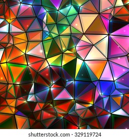 Abstract geometric shapes shiny background. Vector illustration.
