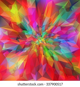 Abstract geometric shapes shiny background. Vector illustration.