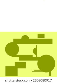 Abstract geometric shapes and sizes background in vector illustration art