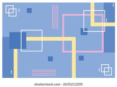 Abstract geometric shapes square background vector 