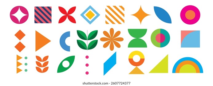 Abstract geometric shapes. Swiss design aesthetic. Eps 10.
