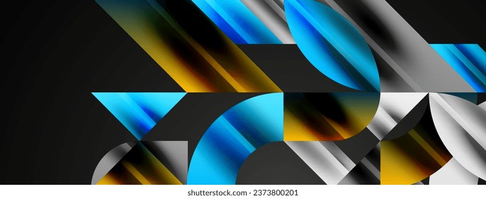 Abstract geometric shapes symbolizing creative technology, digital art, social communication, and modern science. Ideal for posters, covers, banners, brochures and websites