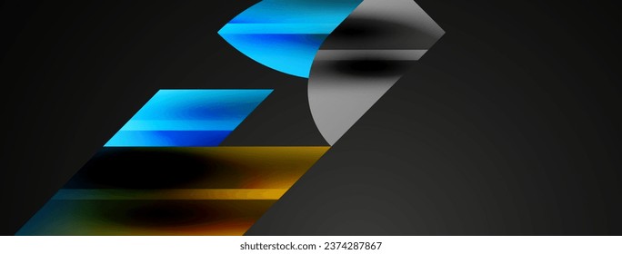 Abstract geometric shapes symbolizing creative technology, digital art, social communication, and modern science. Ideal for posters, covers, banners, brochures and websites