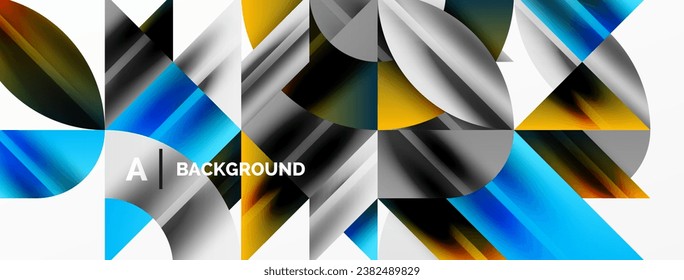 Abstract geometric shapes symbolizing creative technology, digital art, social communication, and modern science. Ideal for posters, covers, banners, brochures and websites