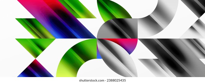 Formas geométricas abstractas que simbolizan la tecnología creativa, el arte digital, la comunicación social y la ciencia moderna. Ideal para carteles, portadas, pancartas, folletos y sitios web
