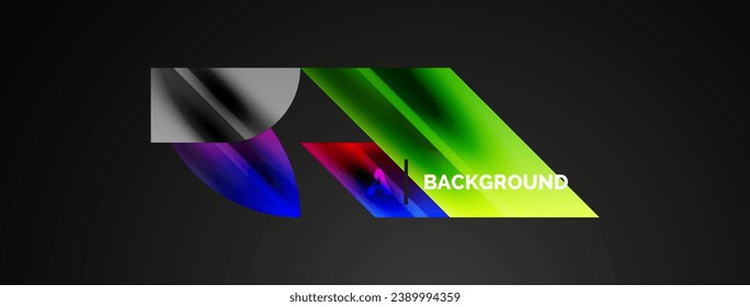 Abstract geometric shapes symbolizing creative technology, digital art, social communication, and modern science. Ideal for posters, covers, banners, brochures and websites