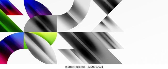 Abstract geometric shapes symbolizing creative technology, digital art, social communication, and modern science. Ideal for posters, covers, banners, brochures and websites