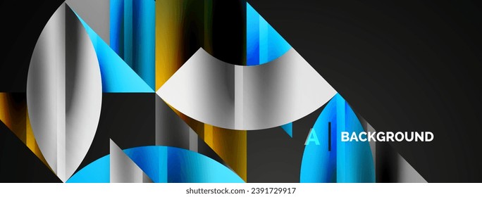 Abstract geometric shapes symbolizing creative technology, digital art, social communication, and modern science. Ideal for posters, covers, banners, brochures and websites