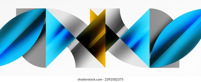 Abstract geometric shapes symbolizing creative technology, digital art, social communication, and modern science. Ideal for posters, covers, banners, brochures and websites