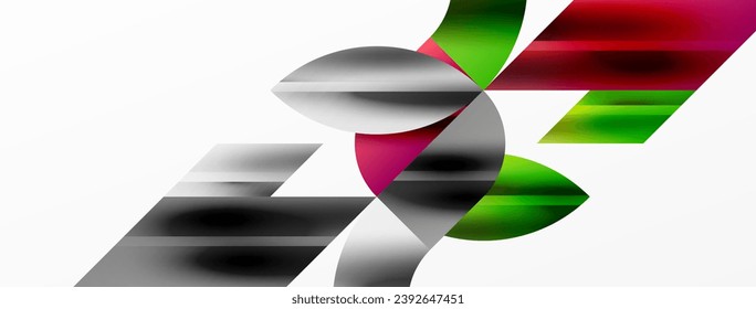 Abstrakte geometrische Formen symbolisieren kreative Technologie, digitale Kunst, soziale Kommunikation und moderne Wissenschaft. Ideal für Poster, Cover, Banner, Broschüren und Websites