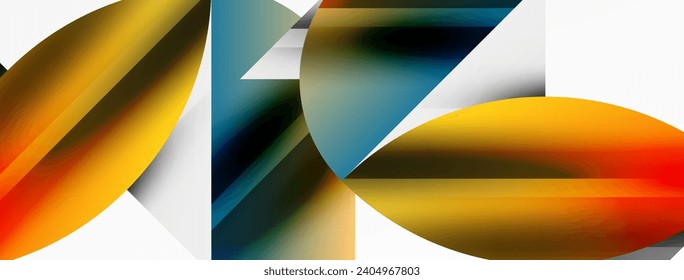 Abstract geometric shapes symbolizing creative technology, digital art, social communication, and modern science. Ideal for posters, covers, banners, brochures and websites