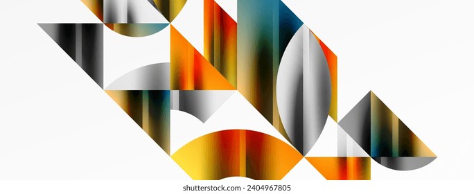 Abstract geometric shapes symbolizing creative technology, digital art, social communication, and modern science. Ideal for posters, covers, banners, brochures and websites